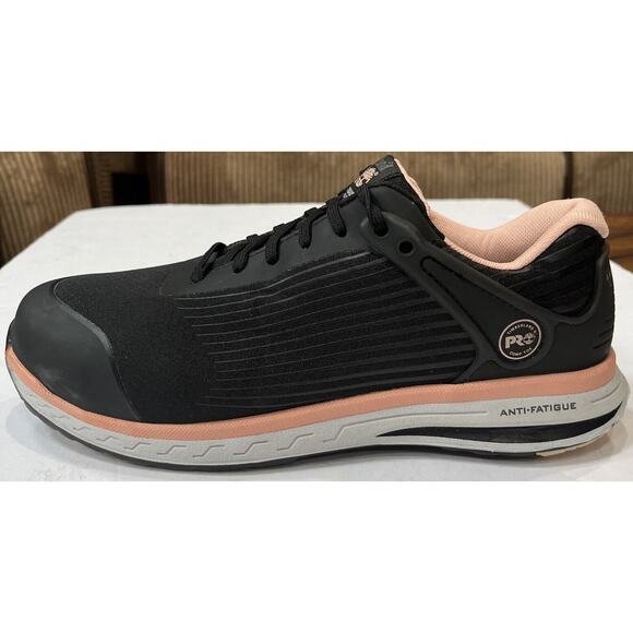 Timberland Pro Women's DRIVETRAIN COMPOSITE SAFETY‎ TOE Black Work Shoes Size 9 - Picture 2 of 9